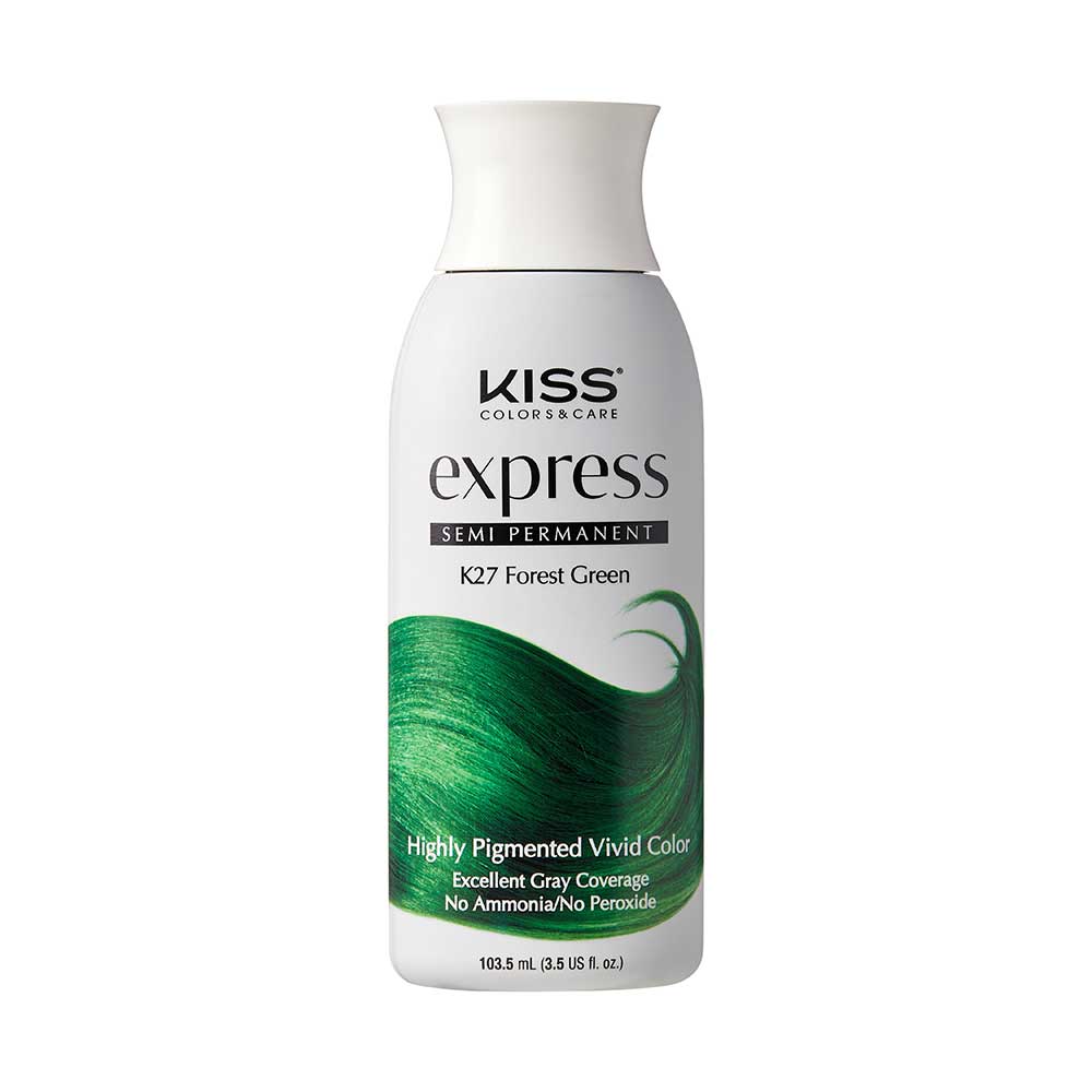Kiss Express Semi-Permanent Hair Color - Forest Green, 3.5 Oz (K27)