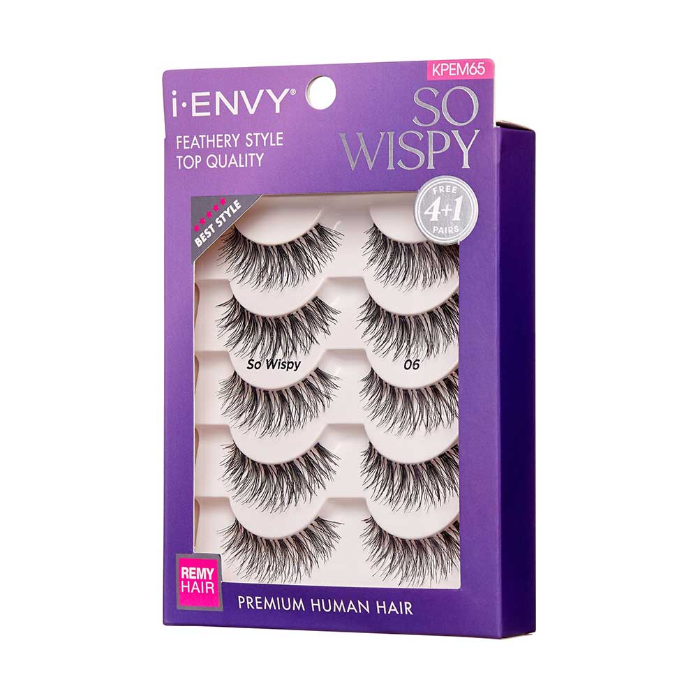I.Envy By Kiss So Wispy Premium Human Hair Lash Multi Pack (KPEM65)