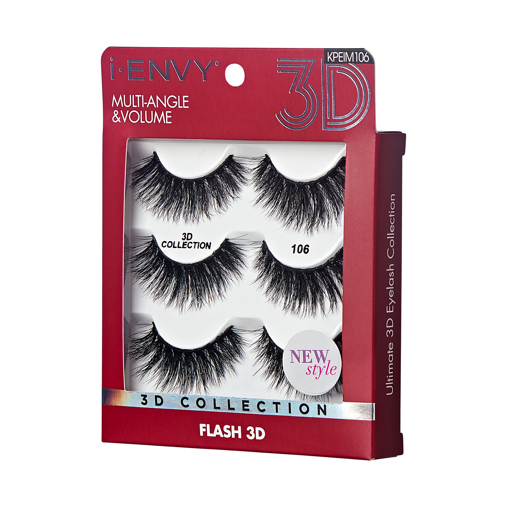 I.Envy By Kiss 3D Lashes Multi Pack Multiangle & Volume Collection-106 (KPEIM106)