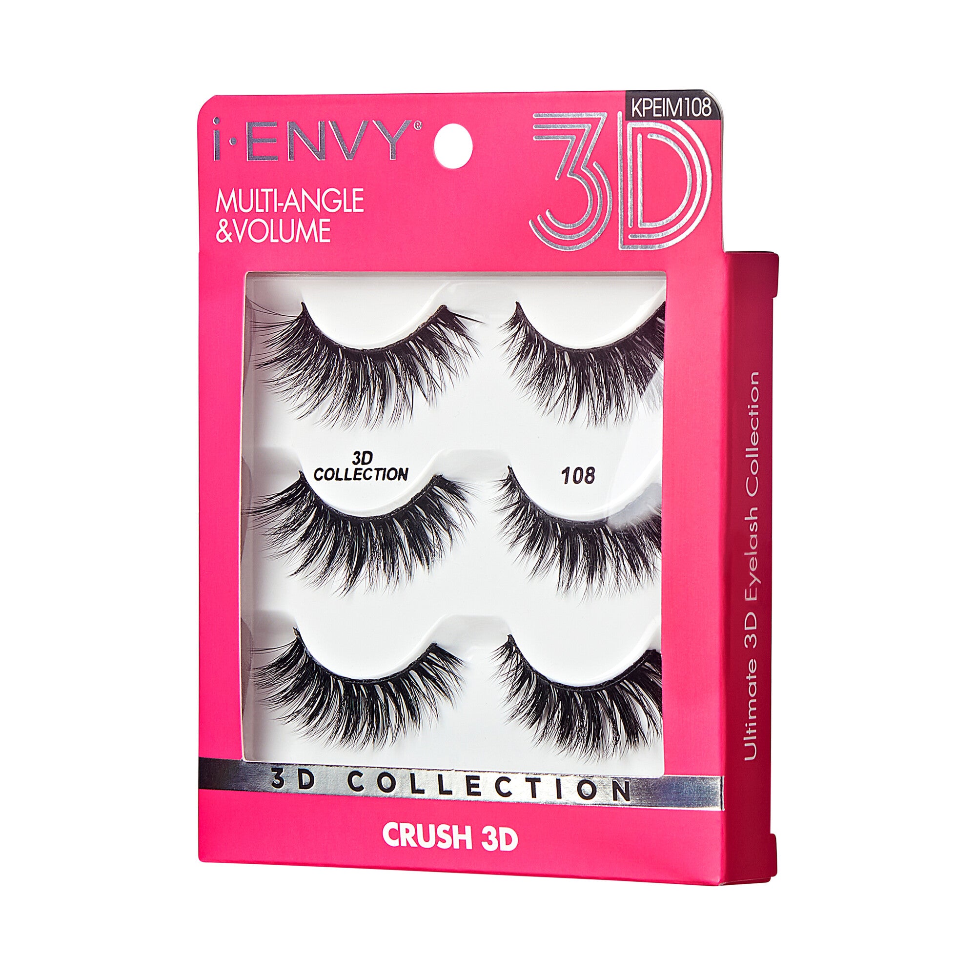 I.Envy By Kiss 3D Lashes Multi Pack Multiangle & Volume Collection-108 (KPEIM108)