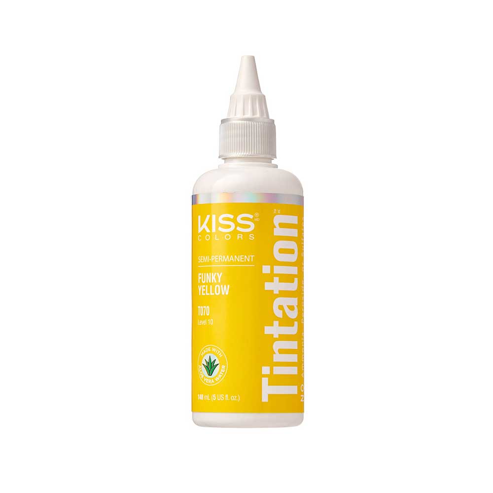 Red By Kiss Tintation Semi-Permanent Hair Color - Funky Yellow, 5 Oz (T070)