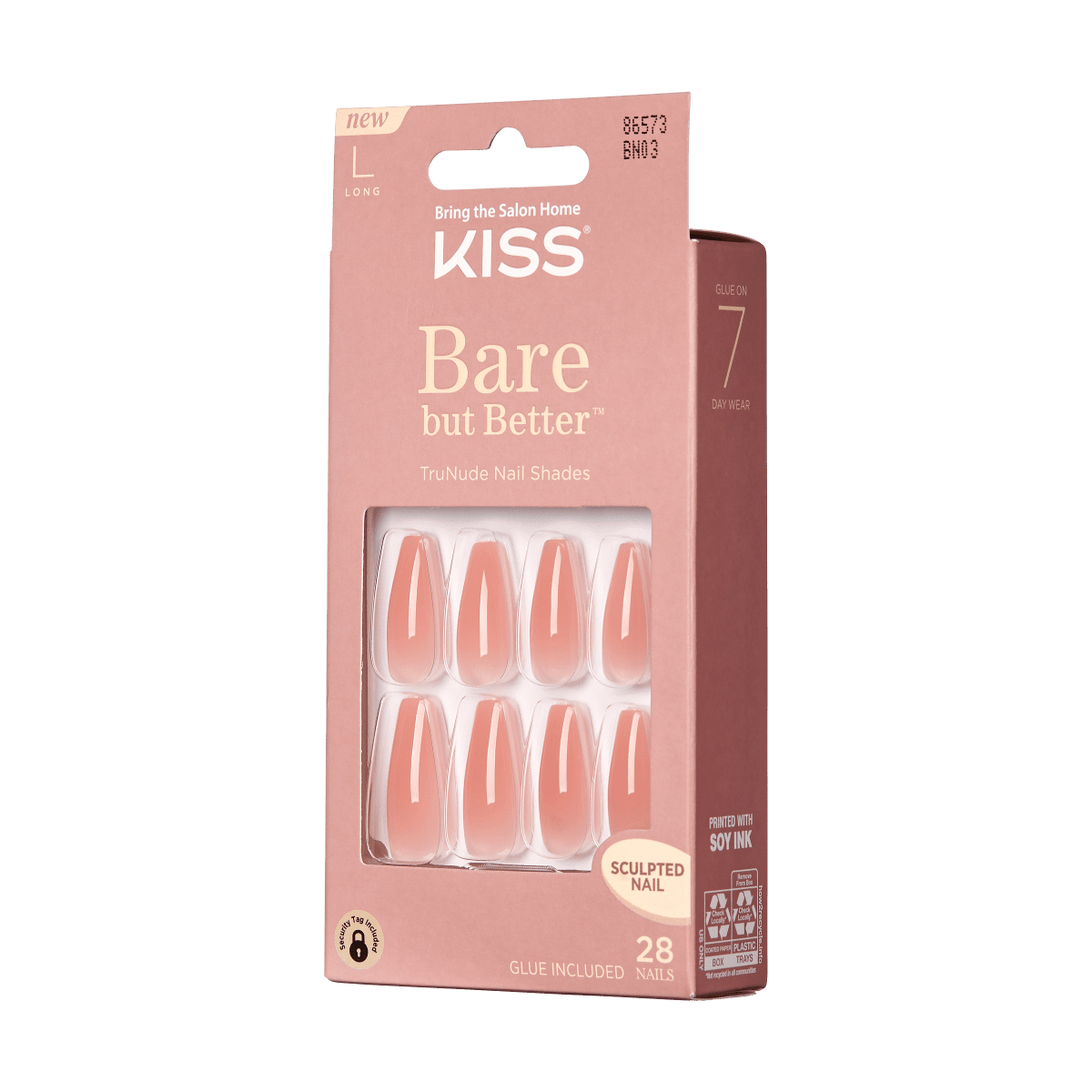 Kiss Bare-But-Better Nails - Nude Glow, 0.07 Oz (BN03)