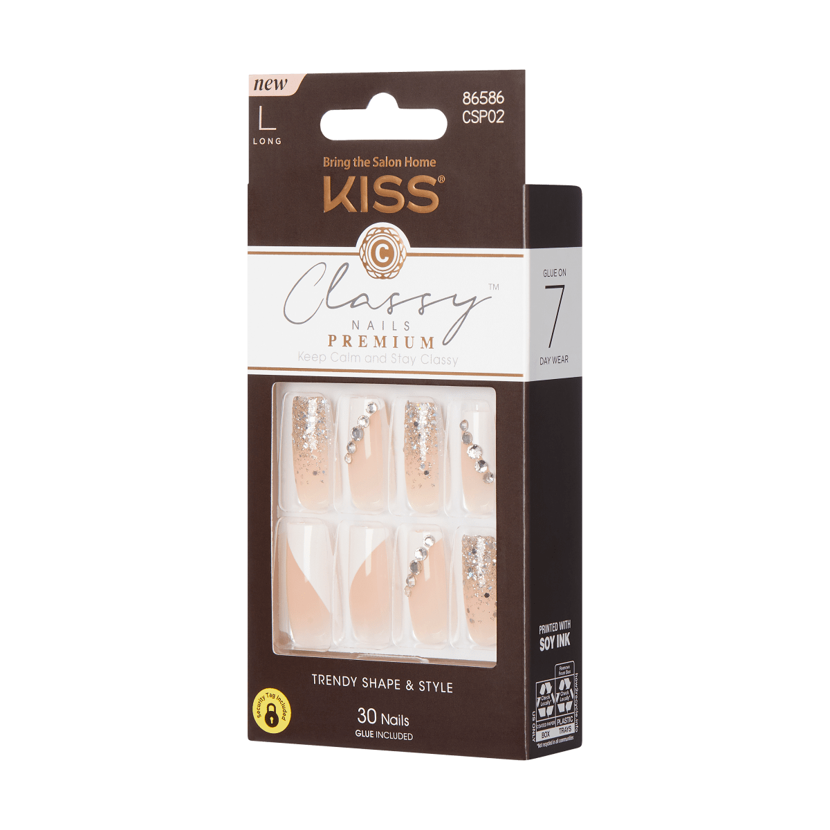 Kiss Classy Nails Premium - Gorgeous (CSP02)