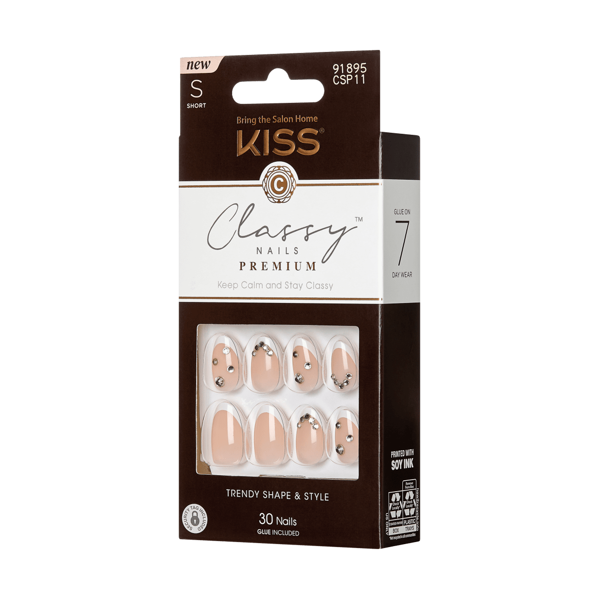 Kiss Classy Nails Premium - Prevailing, 0.07 Oz (CSP11)