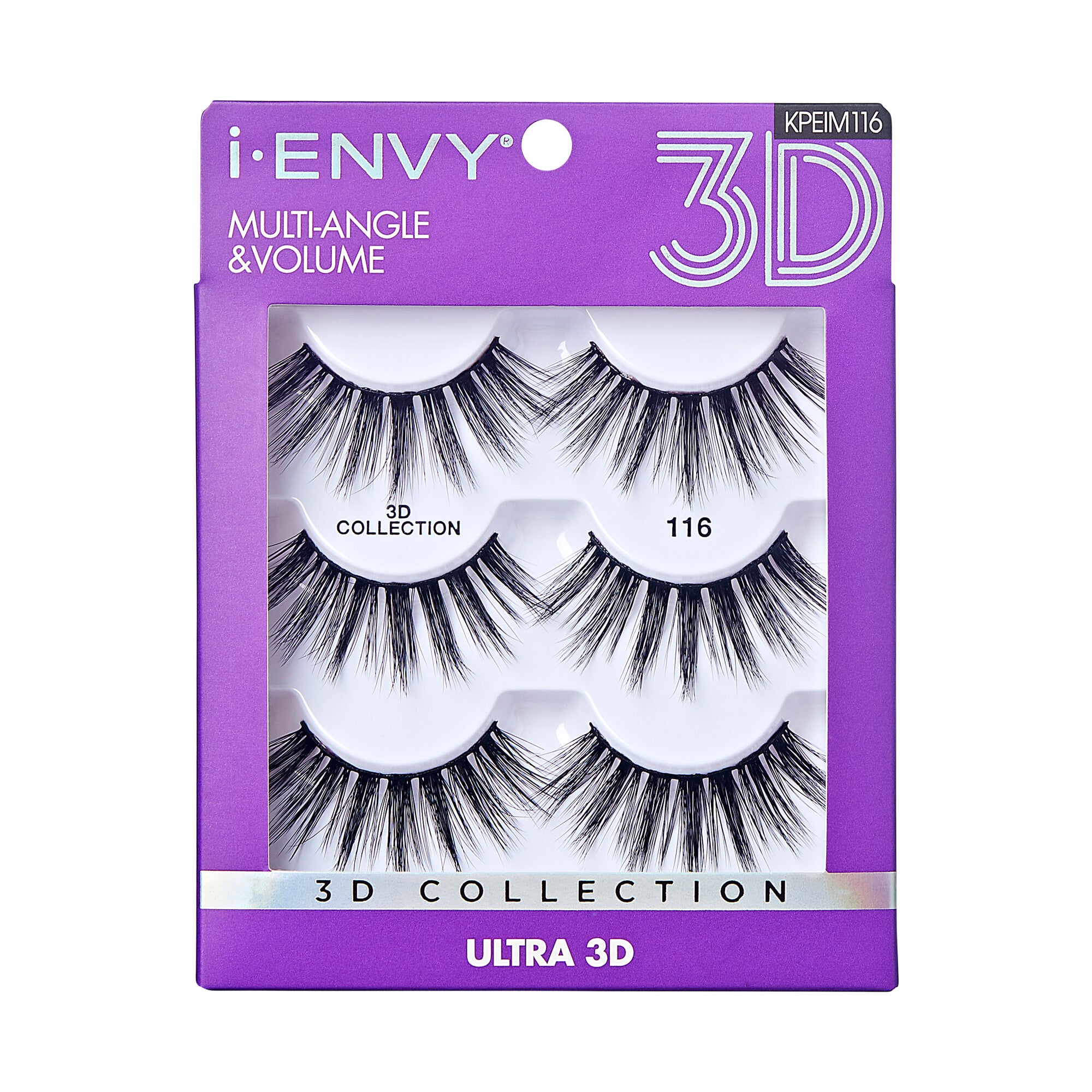 I.Envy By Kiss 3D Lashes Multi Pack Multiangle & Volume Collection-116 (KPEIM116)
