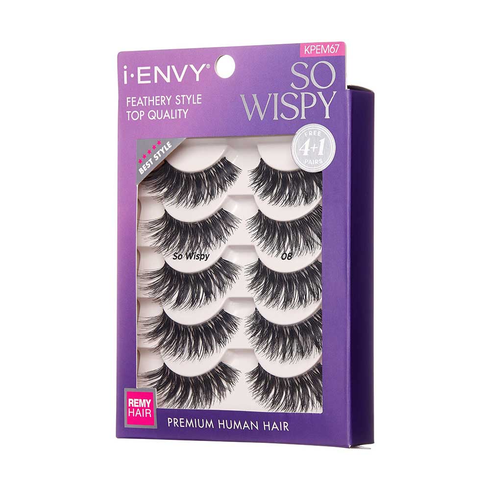 I.Envy By Kiss So Wispy Premium Human Hair Lash Multi Pack (KPEM67)