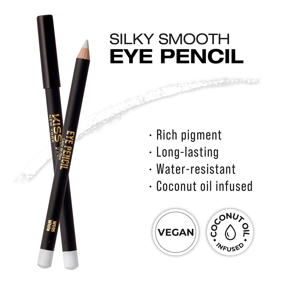 Kiss New York Professional Silky Smooth Eye Pencil Liner - White (WE05)