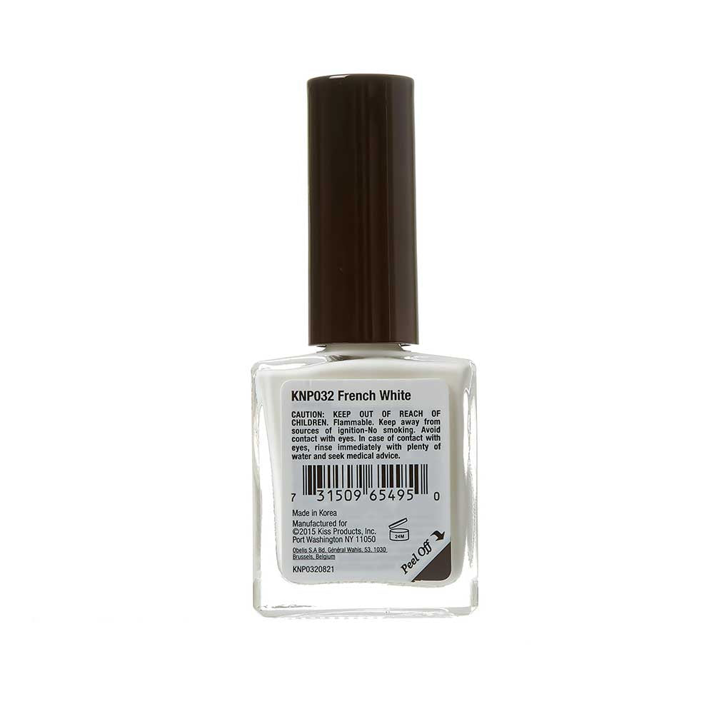 Kiss New York Professional Gel Strong Nail Polish - French White, 0.44 Oz (KNP032)