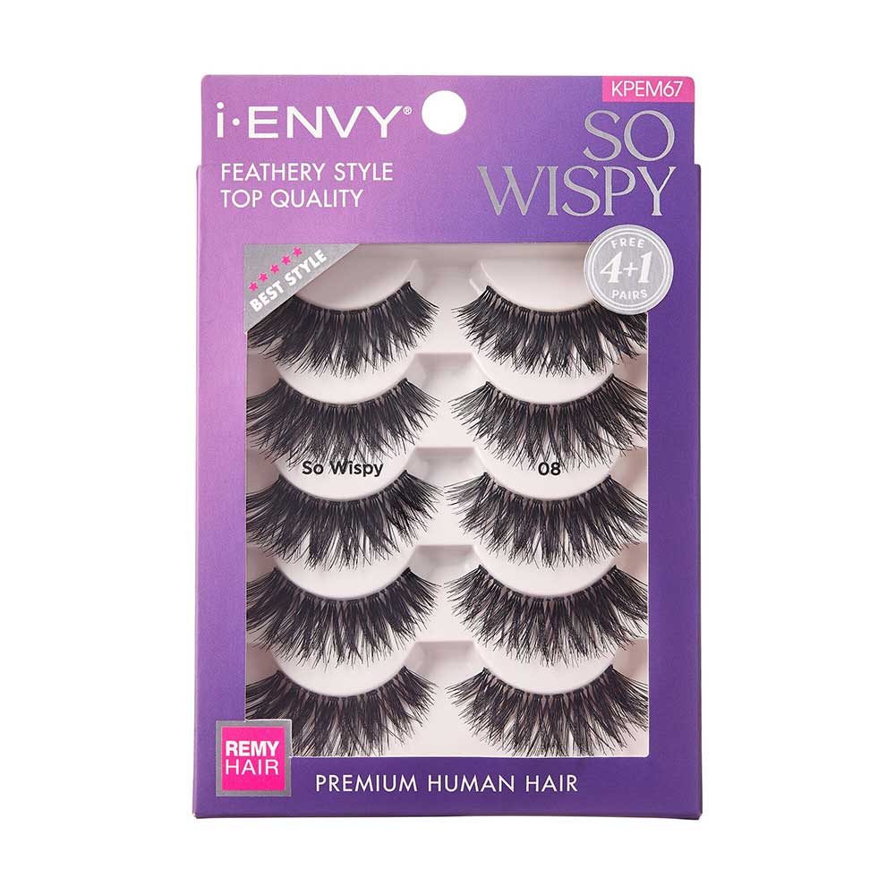 I.Envy By Kiss So Wispy Premium Human Hair Lash Multi Pack (KPEM67)
