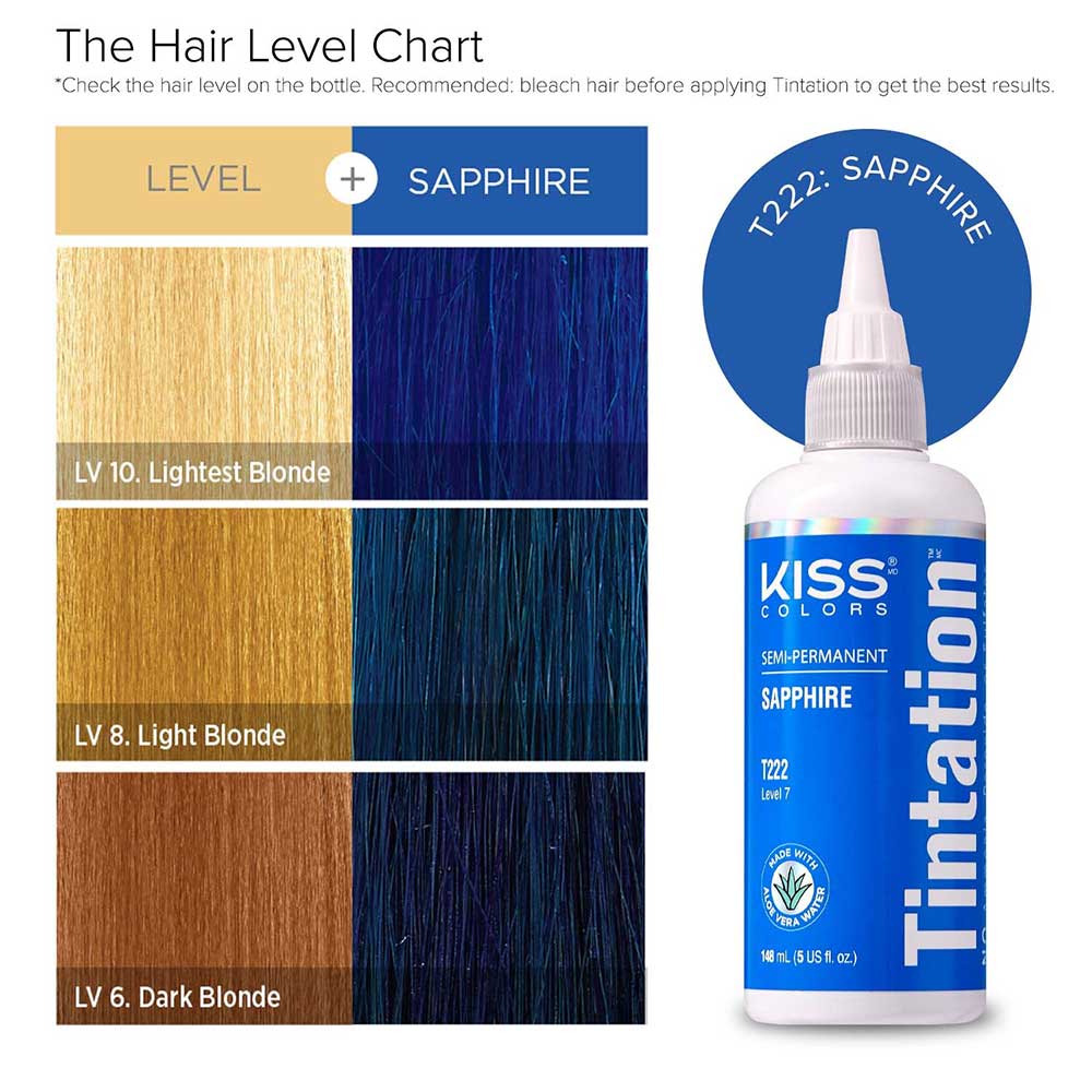 Red By Kiss Tintation Semi-Permanent Hair Color - Sapphire, 5 Oz (T222)
