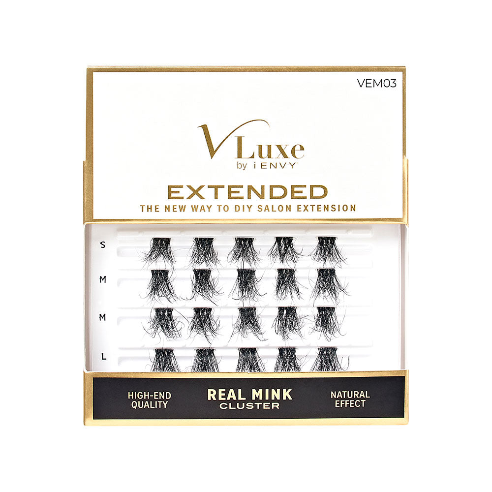 Vluxe By Ienvy  Extended Real Mink Cluster Lashes - 03 (VEM03)