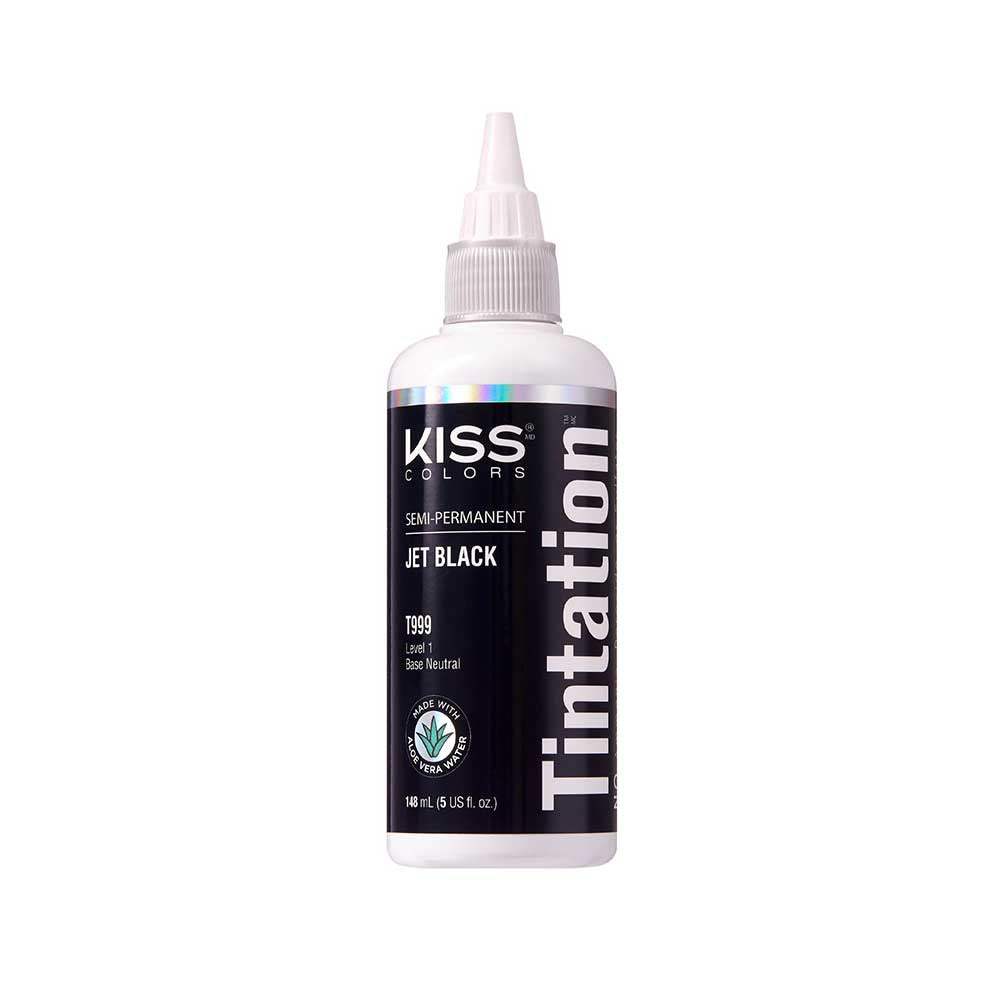 Red By Kiss Tintation Semi-Permanent Hair Color - Jet Black, 5 Oz (T999)