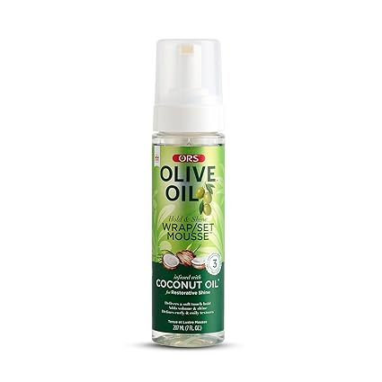 ORS Olive Oil Hold & Shine Wrap/Set Mousse, 7 Oz