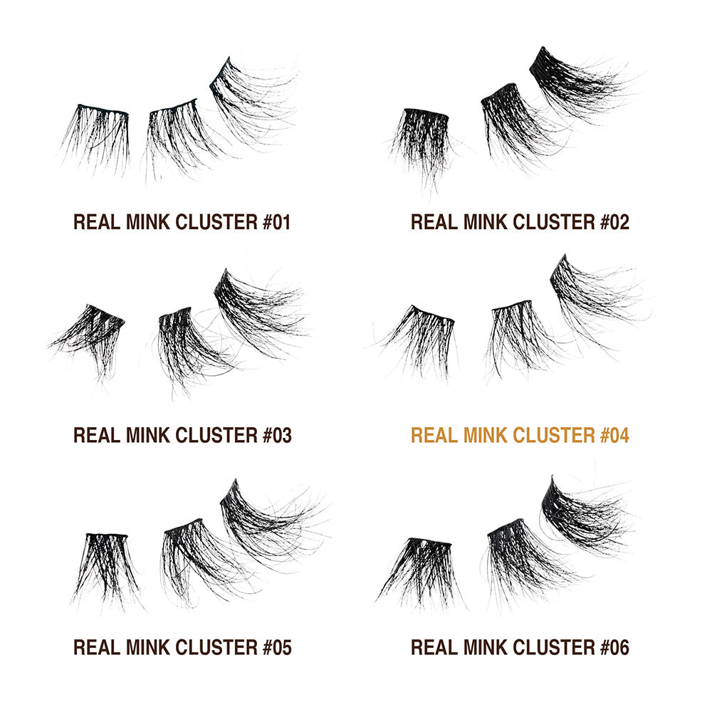 Vluxe By Ienvy  Extended Real Mink Cluster Lashes - 04 (VEM04)