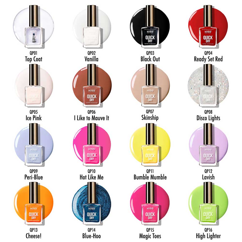 Kiss New York Professional Quick Dry Nail Polish - Hot Like Me, 0.44 Oz (QP10)