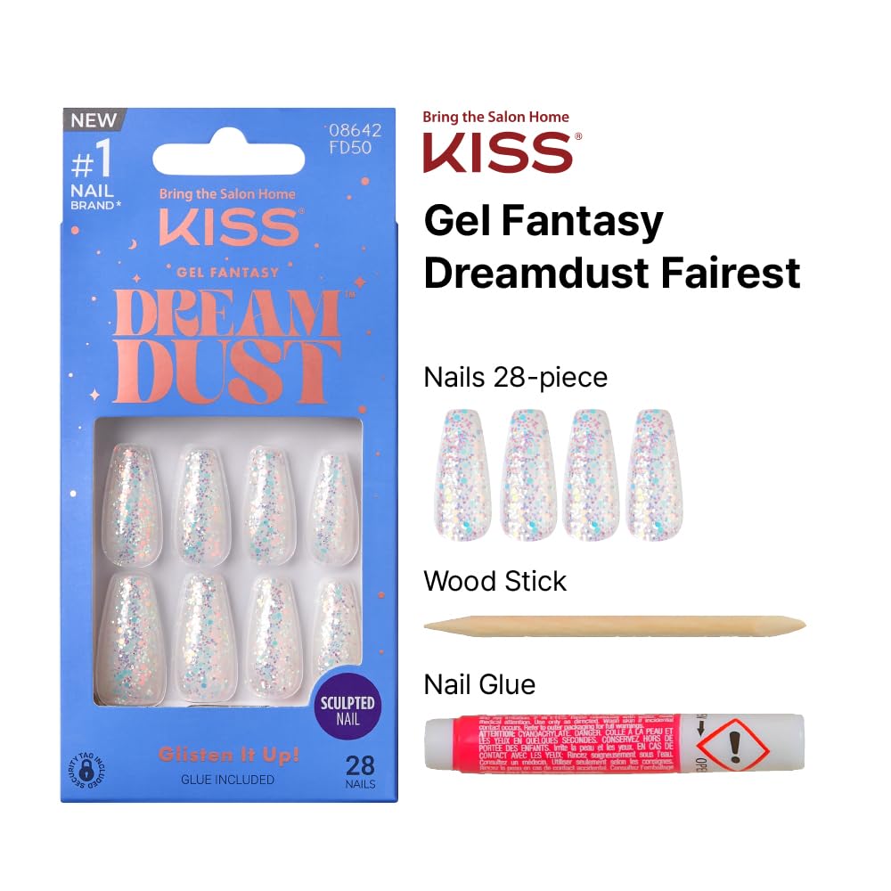 Kiss Gel Fantasy Dreamdust - Fairest, 1.6 Oz (FD50)