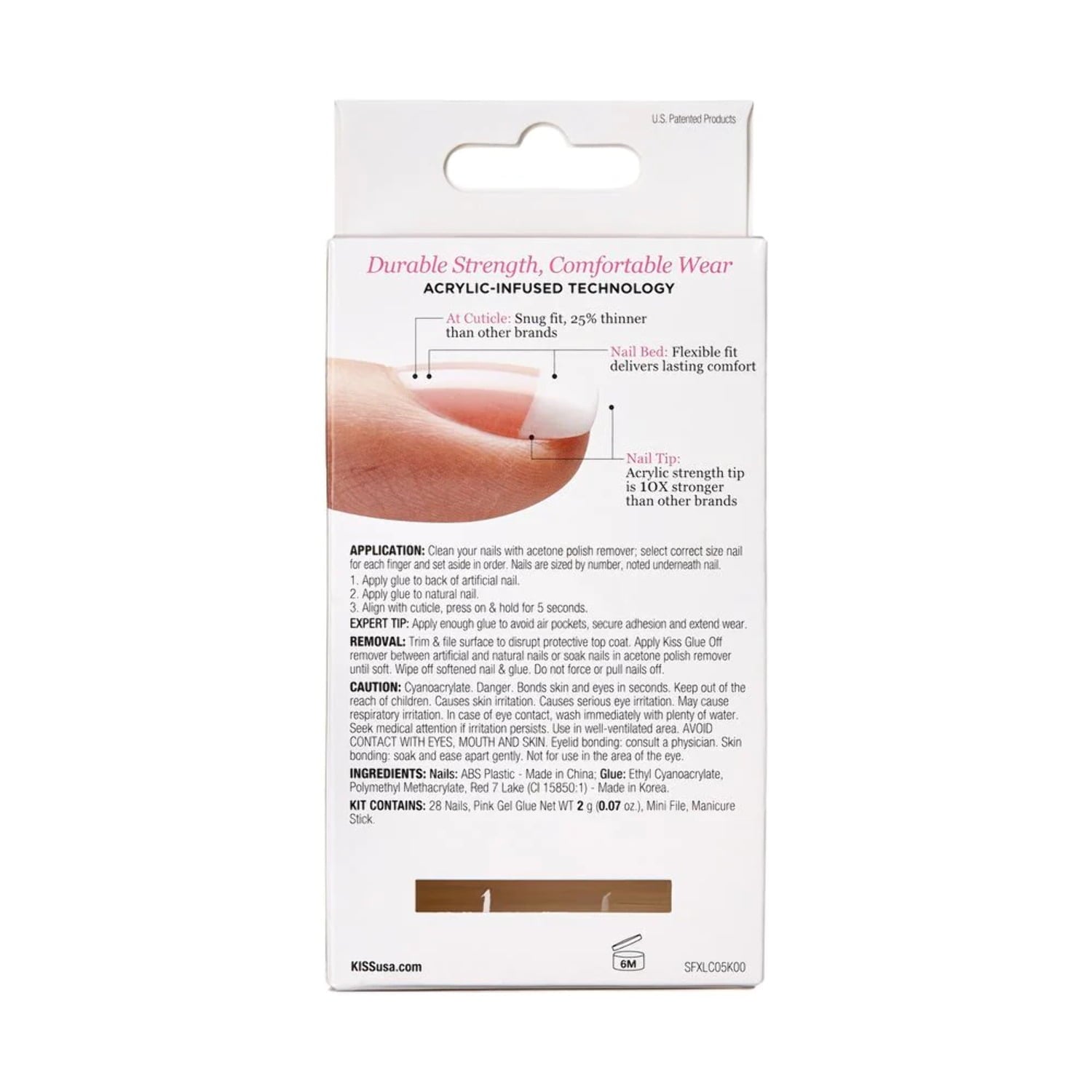 Kiss Salon Acrylic French - Maldives, 0.07 Oz (SF02)