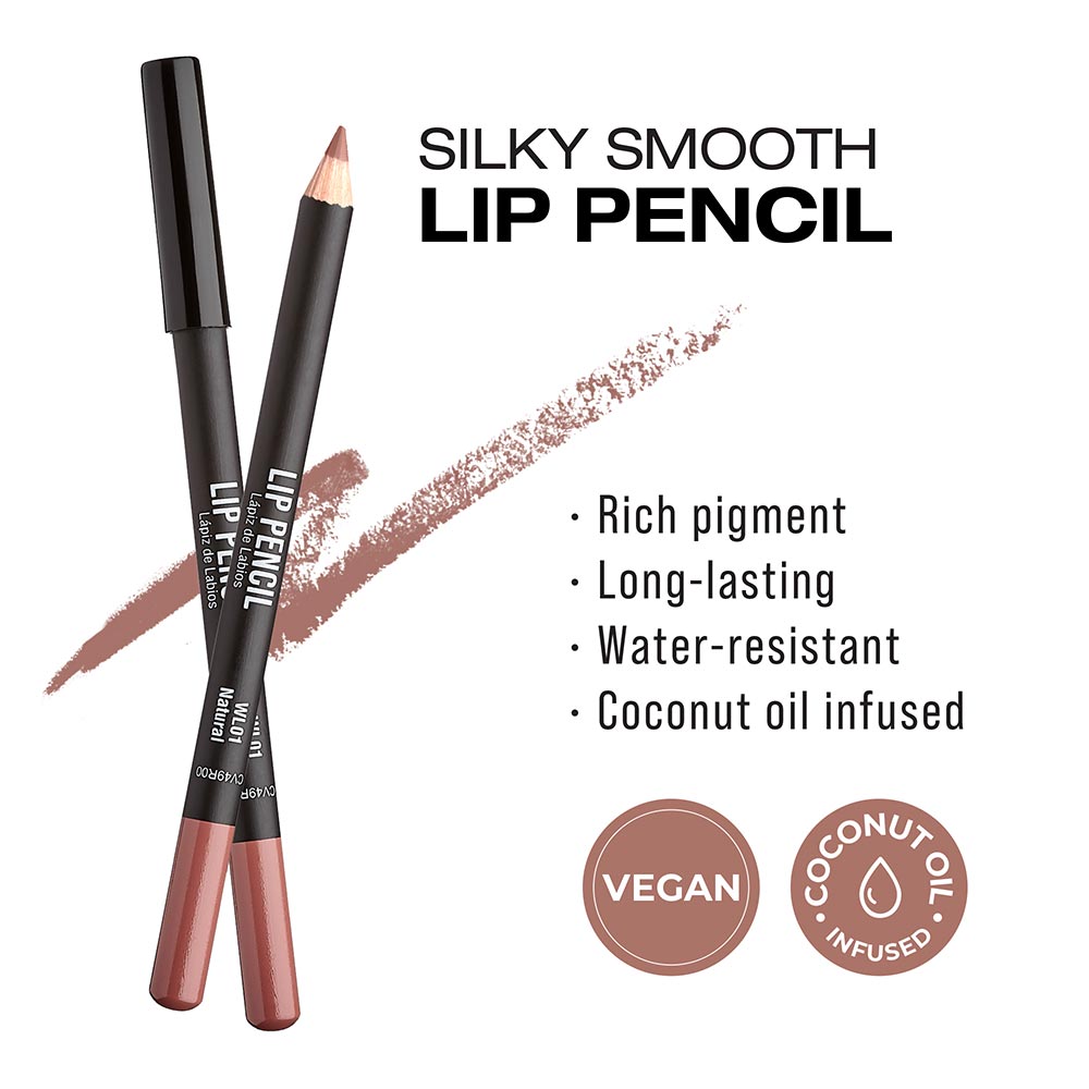 Kiss New York Professional Silky Smooth Lip Pencil Liner - Natural (WL01)