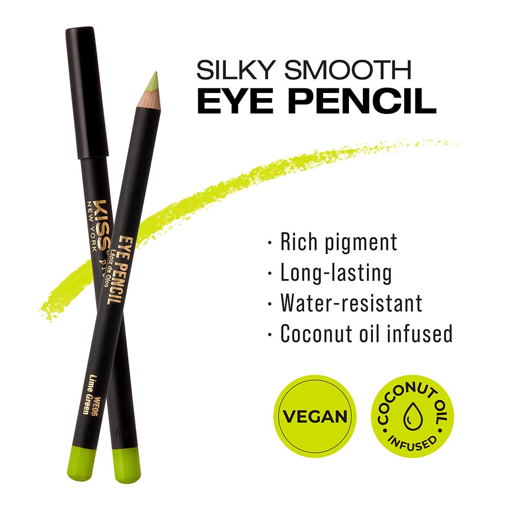 Kiss New York Professional Silky Smooth Eye Pencil Liner - Lime Green (WE06)