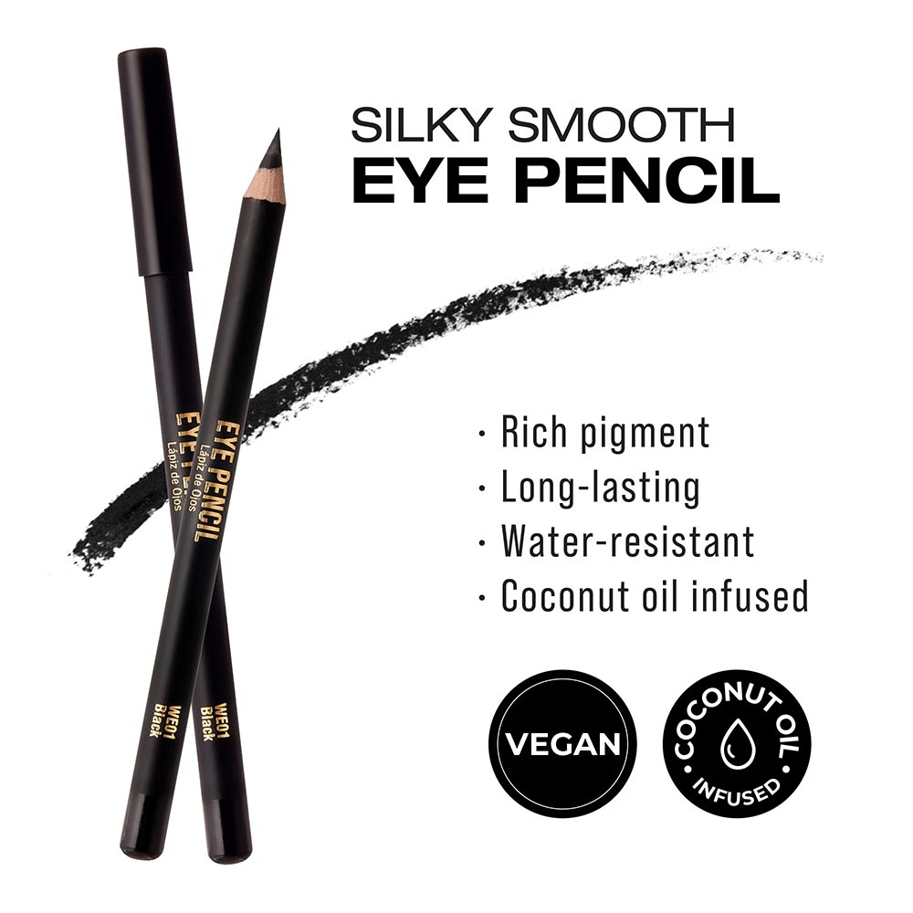 Kiss New York Professional Silky Smooth Eye Pencil Liner - Black (WE01)