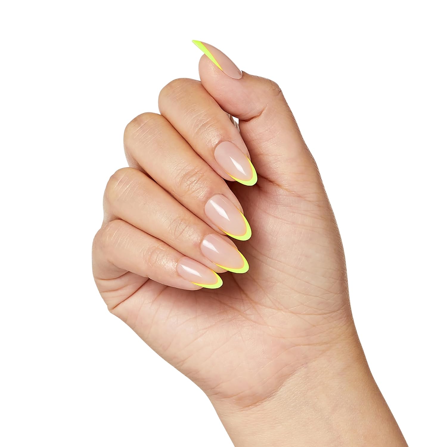 Kiss Salon Acrylic French Nails - Light Neon Yellow, 0.07 Oz (SFO02)