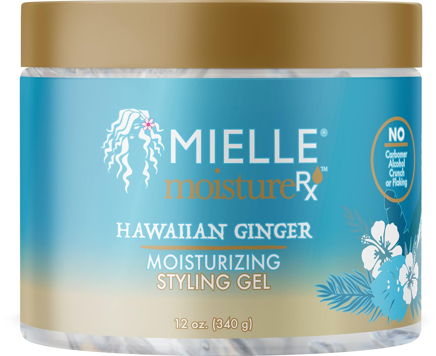 Mielle Moisture RX Moisturizing Styling Gel - Hawaiian Ginger, 12 oz