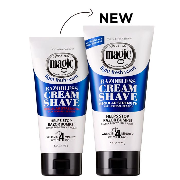 SoftSheen Carson Magic Razorless Cream Shave Regular Strength, 6 Oz (CR18)