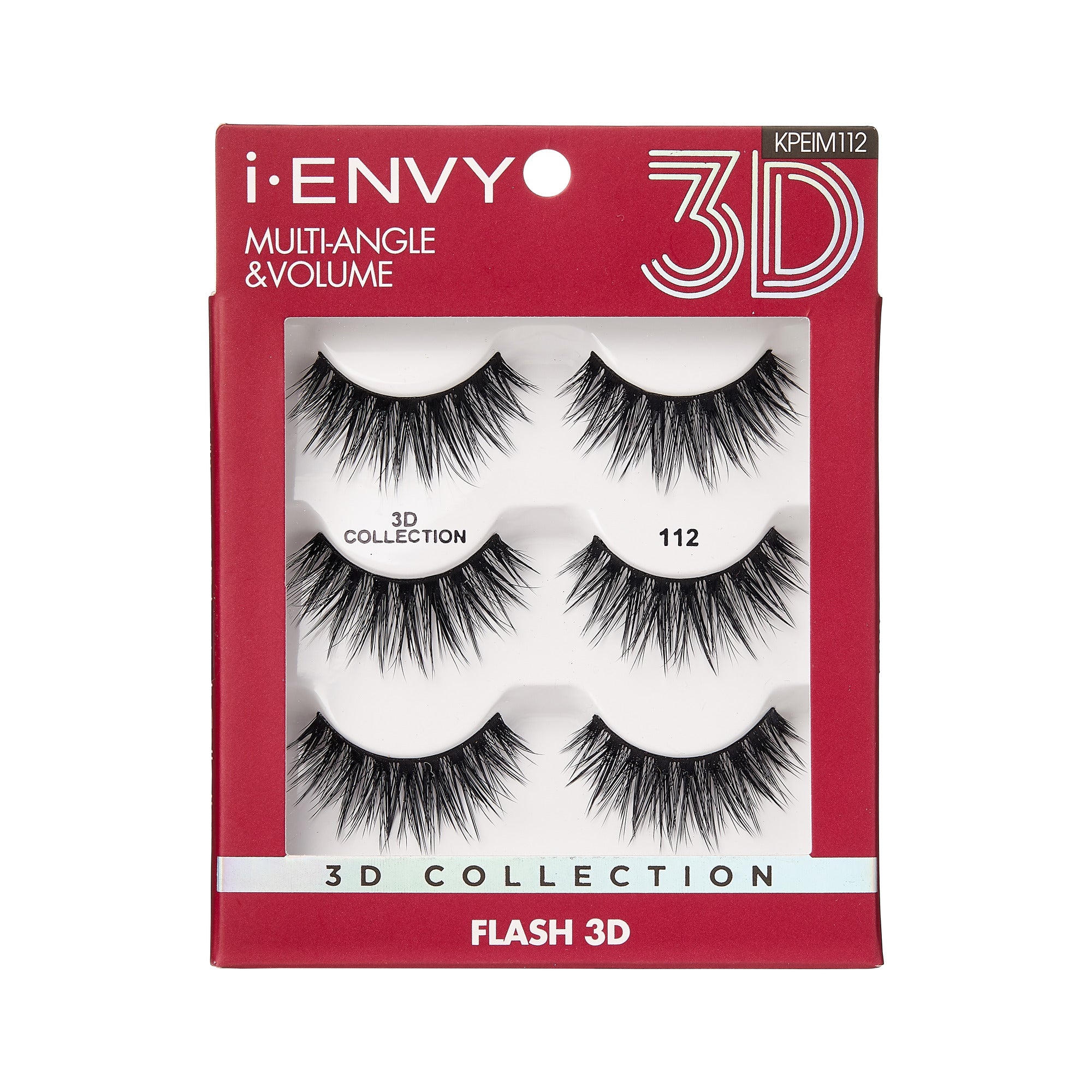 I.Envy By Kiss 3D Lashes Multi Pack Multiangle & Volume Collection-112 (KPEIM112)