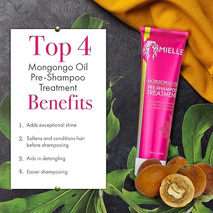 Mielle Organics Mongongo Oil Pre-Shampoo Treatment, 5 Oz