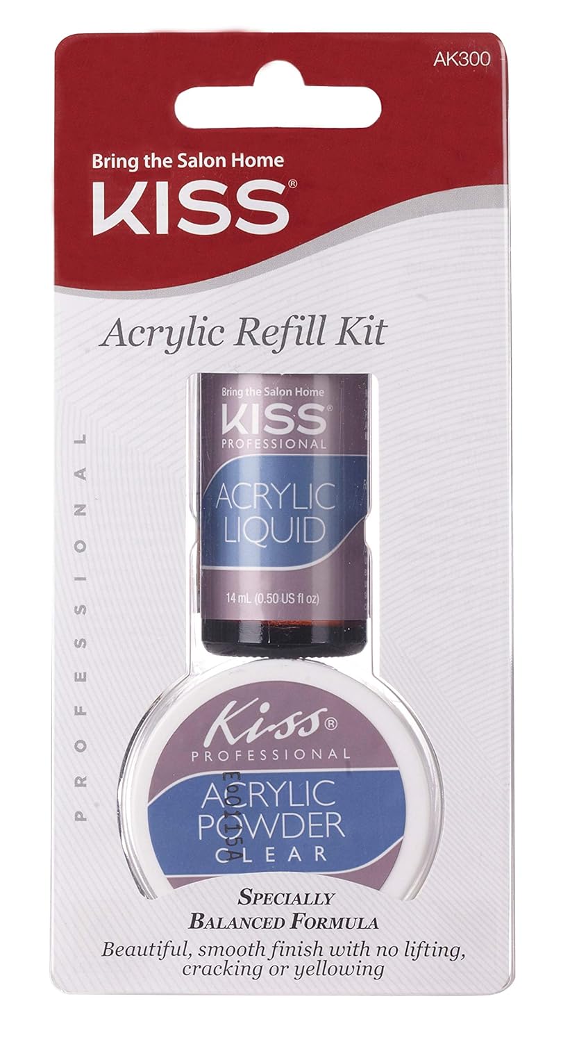 Kiss Acrylic Refill Kit Small, 0.50 Oz (AK300)