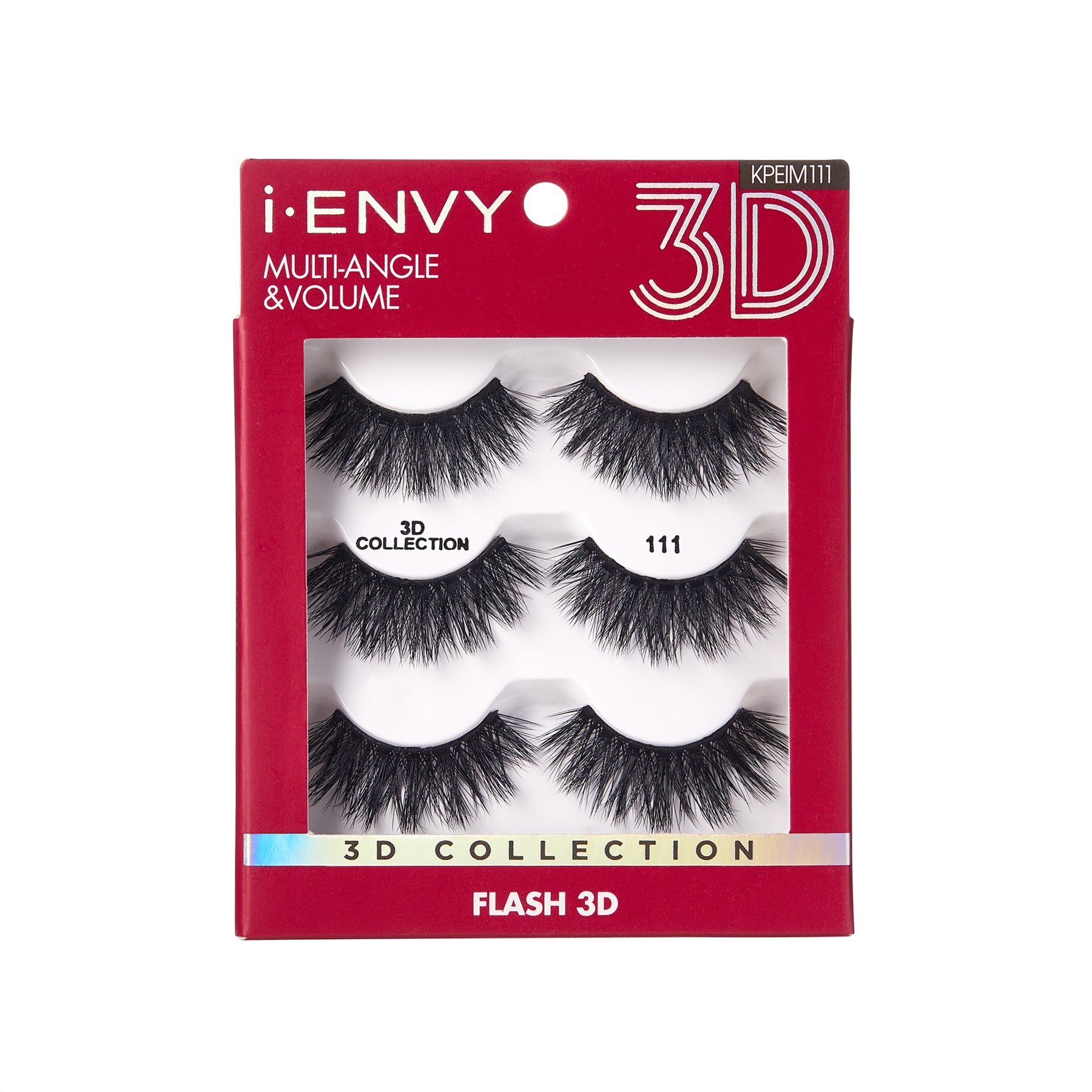 I.Envy By Kiss 3D Lashes Multi Pack Multiangle & Volume Collection-111 (KPEIM111)