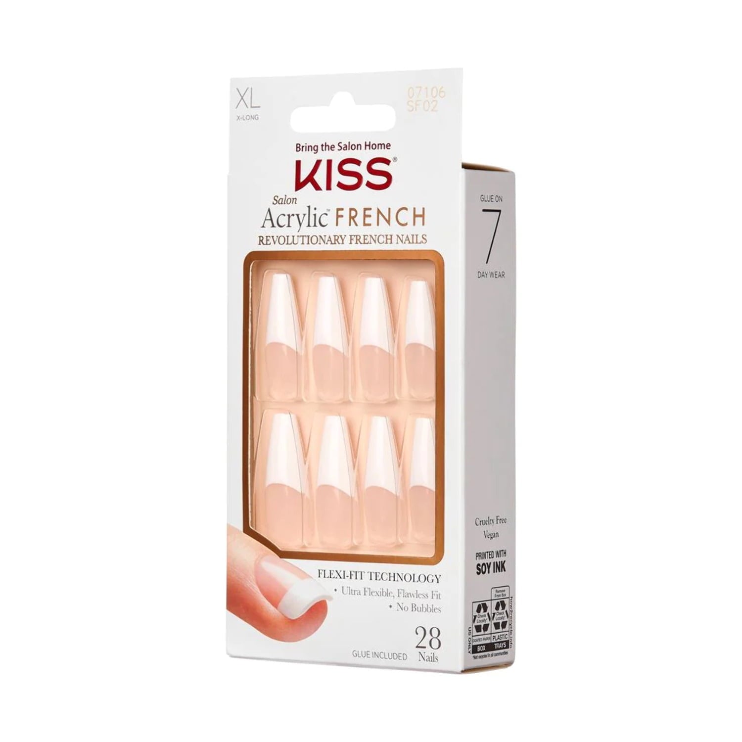 Kiss Salon Acrylic French - Maldives, 0.07 Oz (SF02)