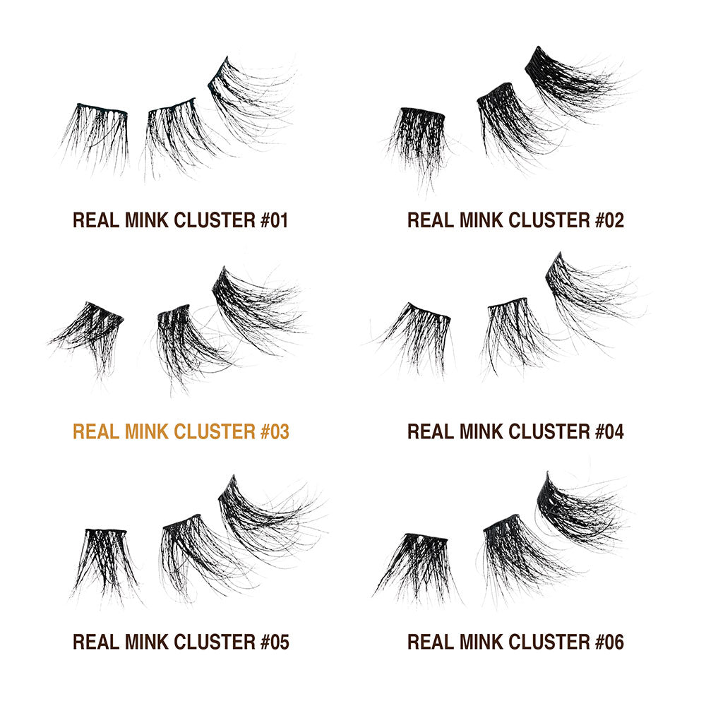 Vluxe By Ienvy  Extended Real Mink Cluster Lashes - 03 (VEM03)