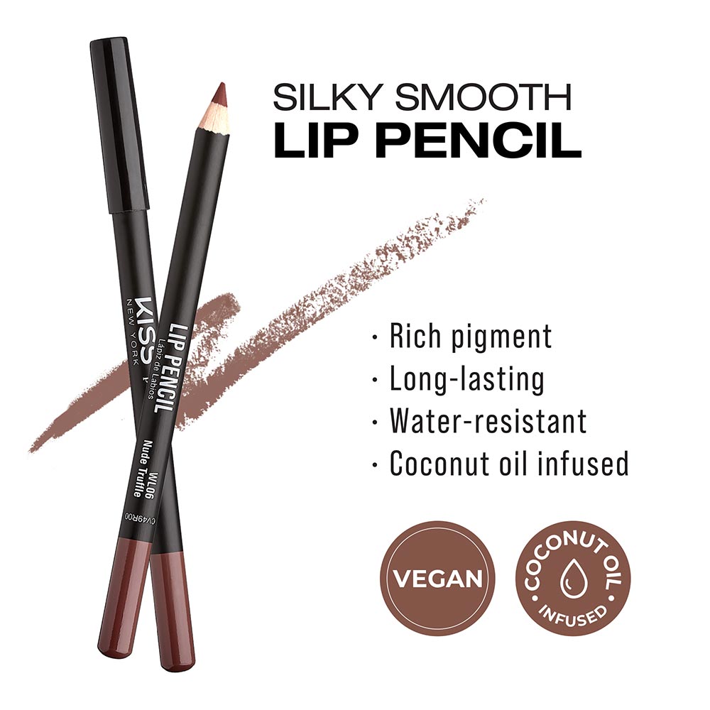 Kiss New York Professional Silky Smooth Lip Pencil Liner - Nude Truffle (WL06)