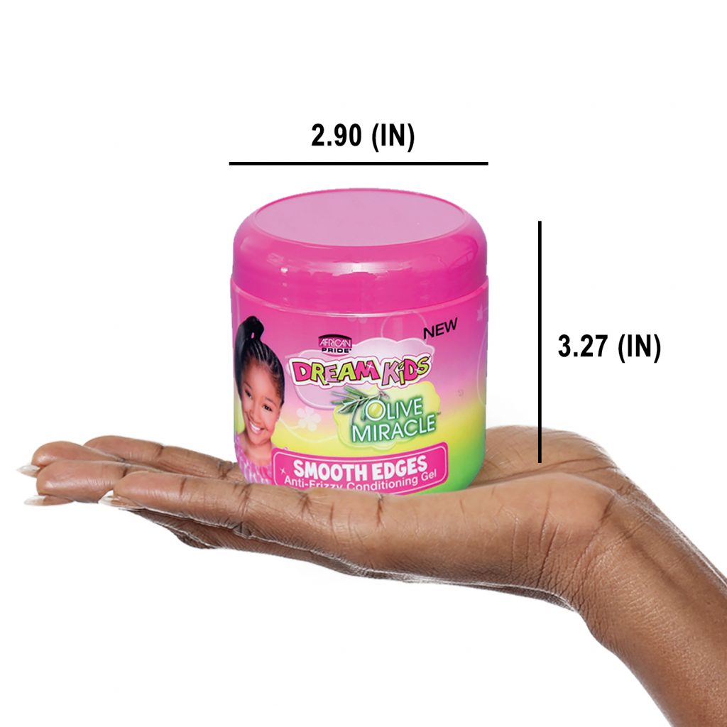 African Pride Dream Kids Olive Miracle Smooth Edges Anti-Frizzy Conditioning Gel, 6 Oz (AP47707)
