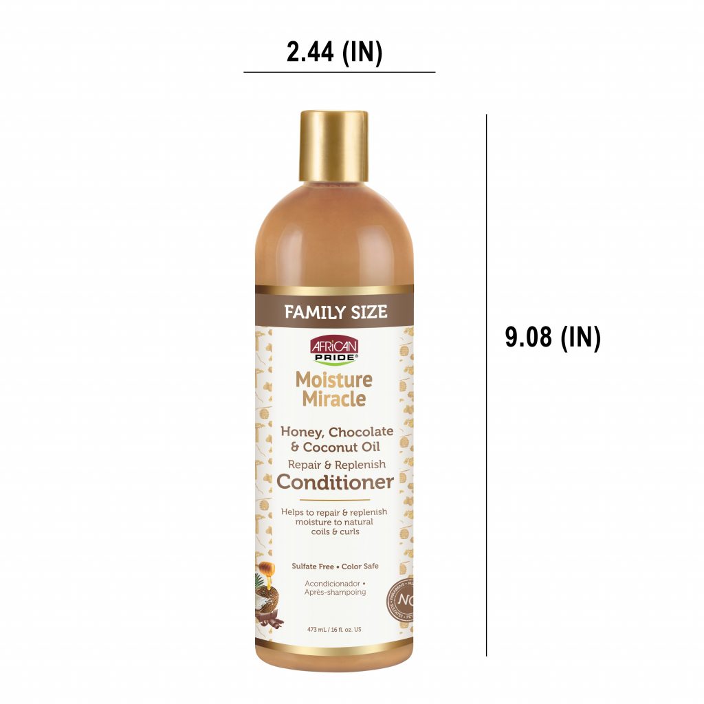 African Pride Moisture Miracle Honey, Chocolate & Coconut Oil Conditioner, 16 Oz (AP36651)