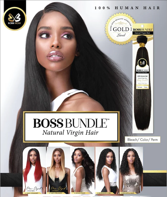 Bobbi Boss BOSS BUNDLE 100% Natural Virgin Hair - Yaky Straight 10"