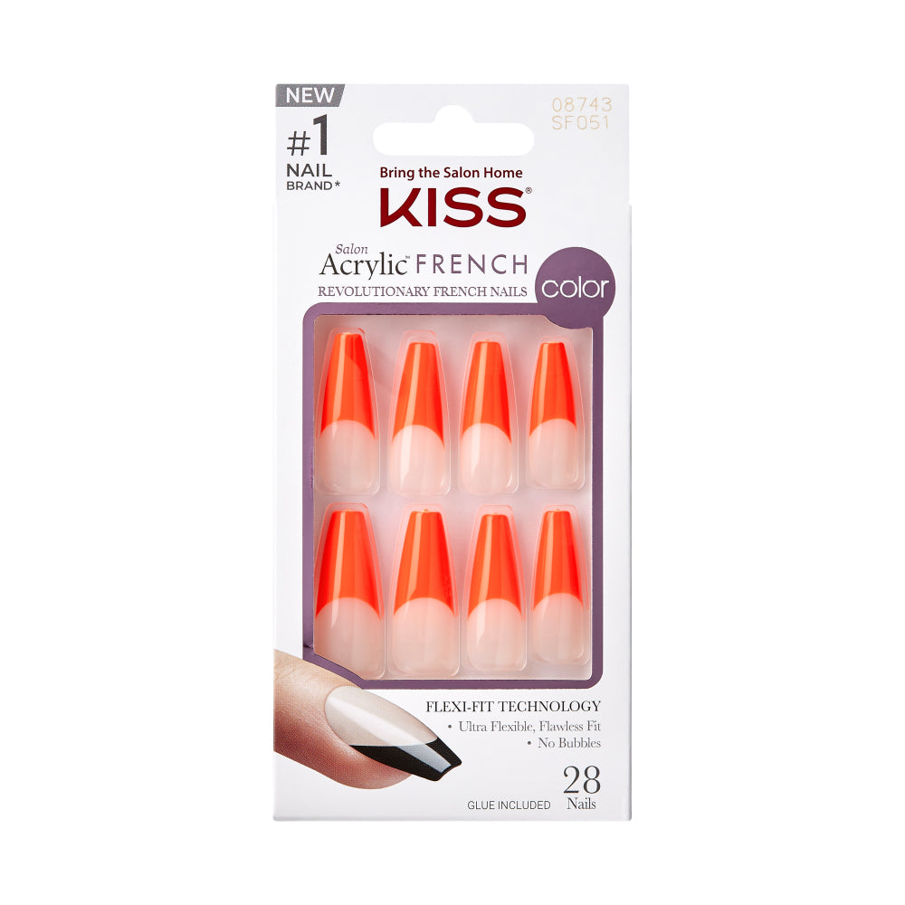 Kiss Salon Acrylic French Nails - Lavender, 0.07 Oz (SFO51)