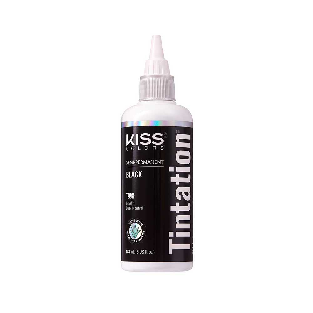 Red By Kiss Tintation Semi-Permanent Hair Color - Black, 5 Oz (T998)