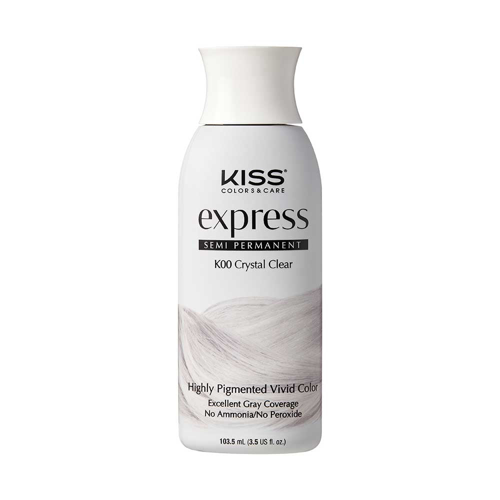 Kiss Express Semi-Permanent Hair Color - Crystal Clear, 3.5 Oz (K00)