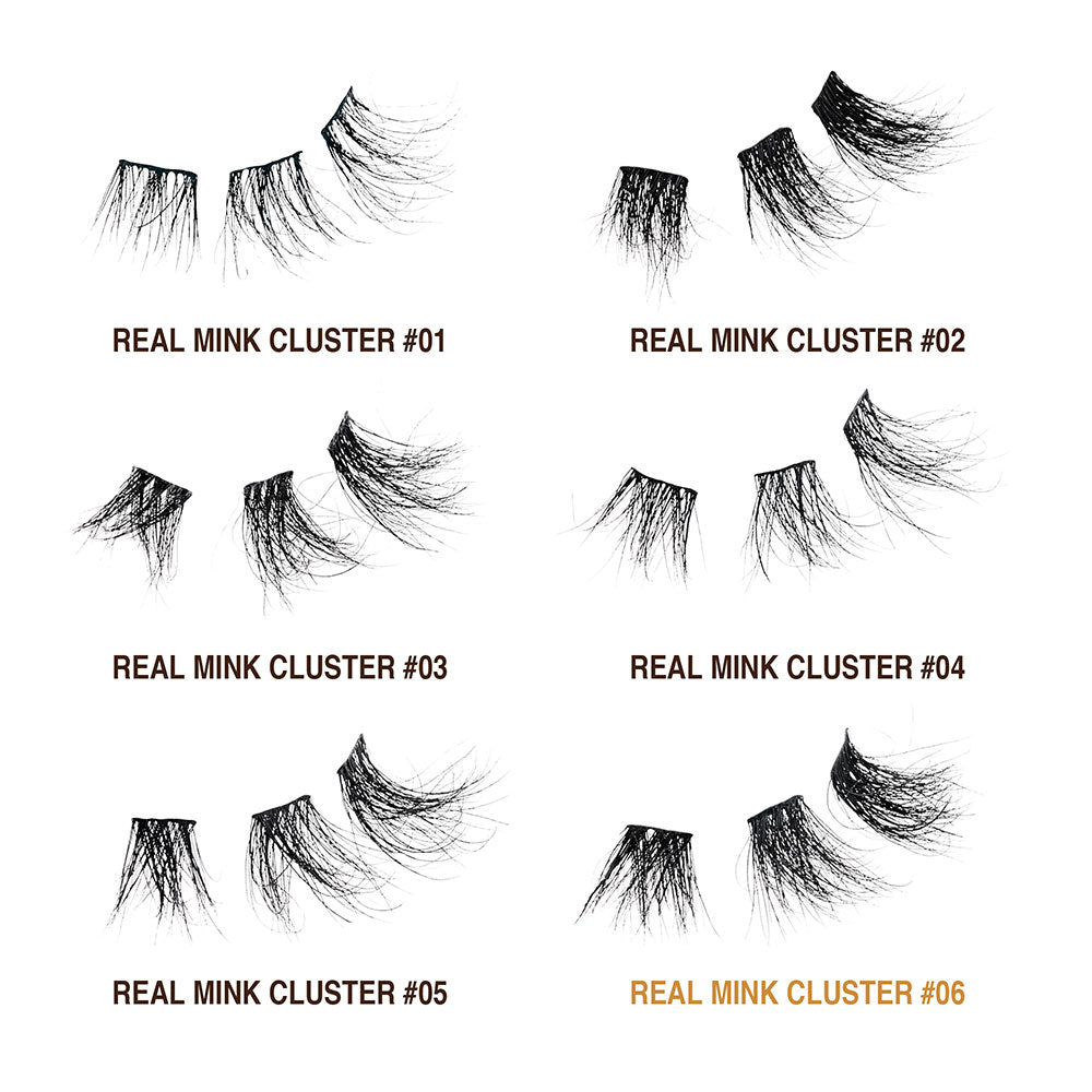 Vluxe By Ienvy  Extended Real Mink Cluster Lashes - 06 (VEM06)