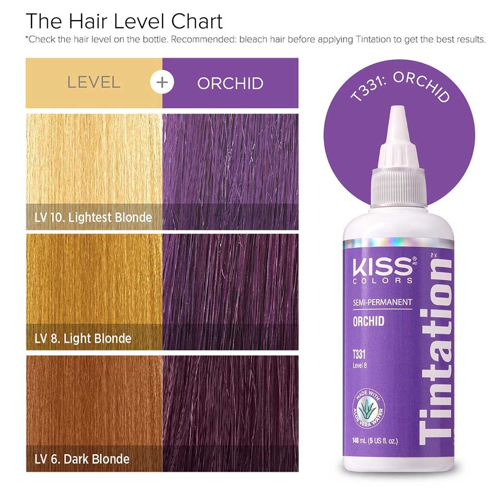 Red By Kiss Tintation Semi-Permanent Hair Color - Orchid, 5 Oz (T331)