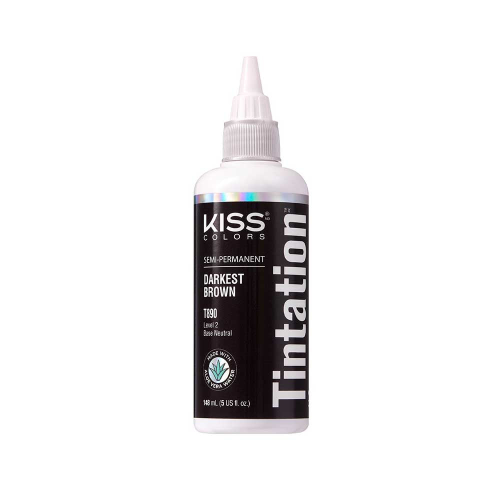 Red By Kiss Tintation Semi-Permanent Hair Color - Darkest Brown, 5 Oz (T890)