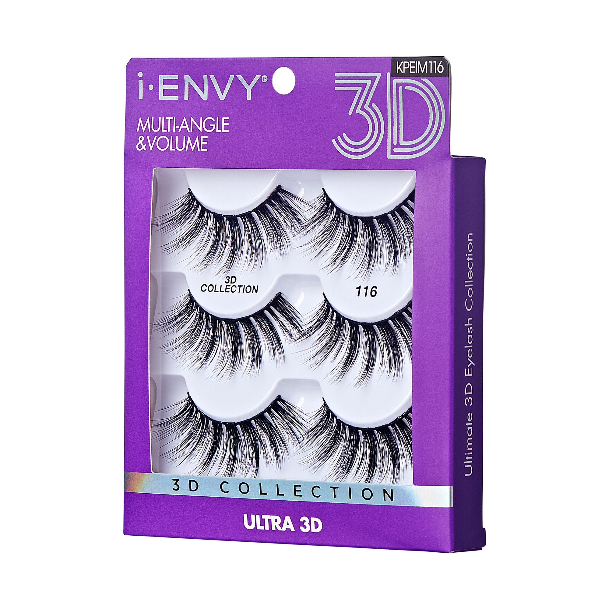 I.Envy By Kiss 3D Lashes Multi Pack Multiangle & Volume Collection-116 (KPEIM116)