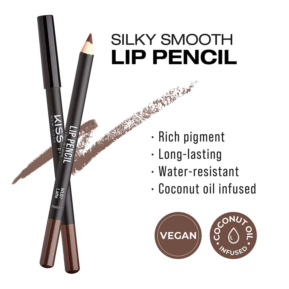 Kiss New York Professional Silky Smooth Lip Pencil Liner - Latte (WL07)