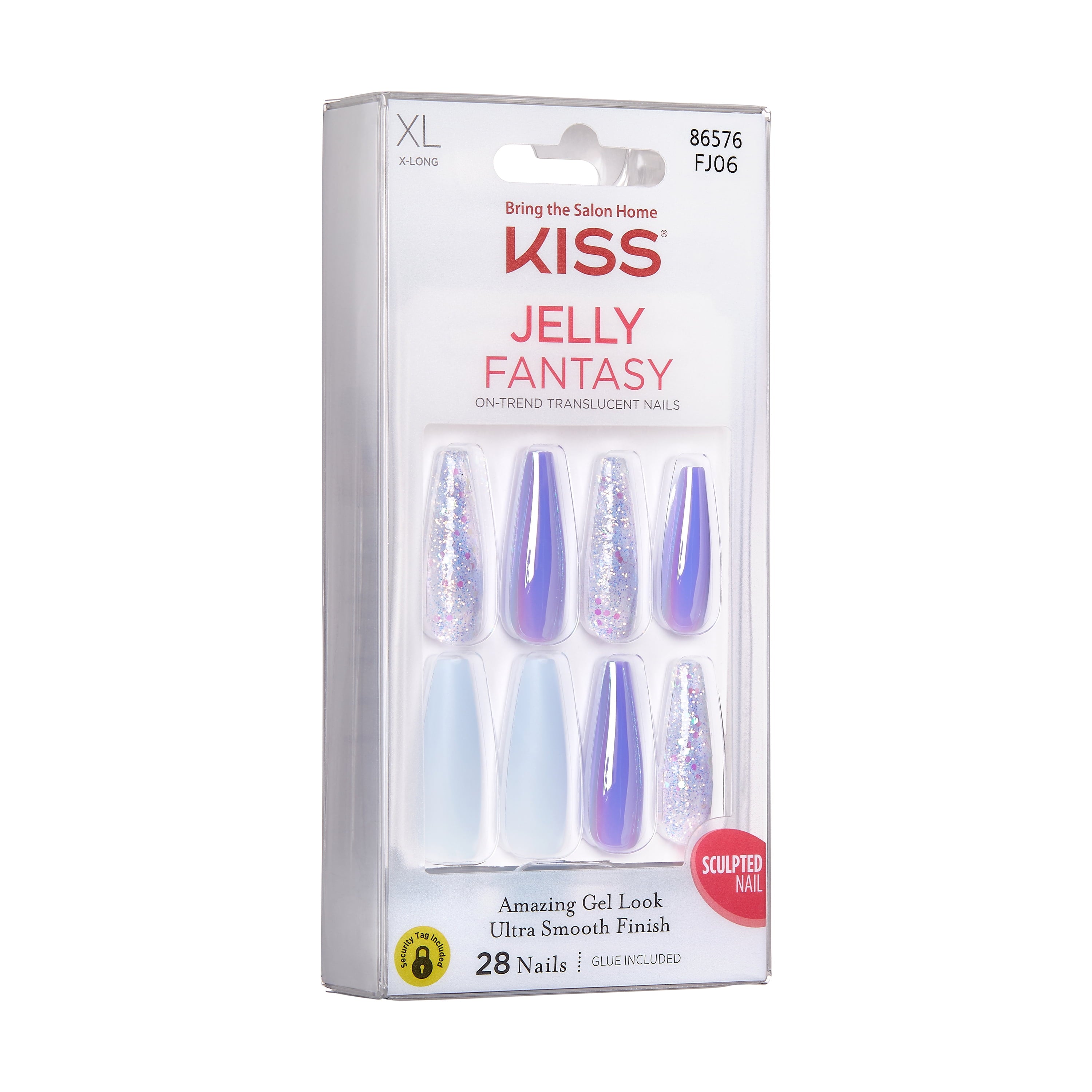 Kiss Jelly Fantasy Nails - Jelly Cherry, 0.07 Oz (FJ06)