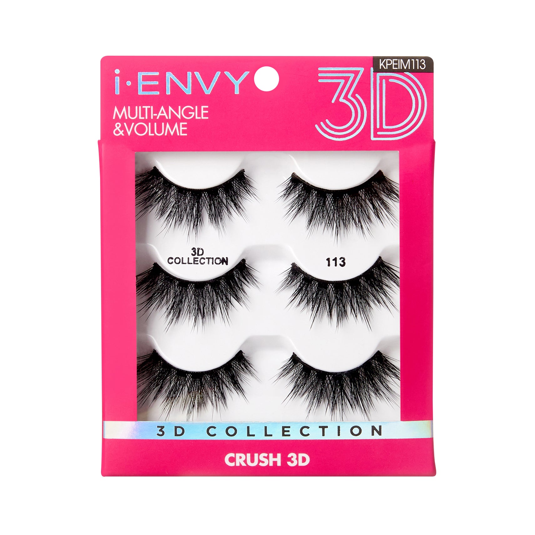 I.Envy By Kiss 3D Lashes Multi Pack Multiangle & Volume Collection-113 (KPEIM113)