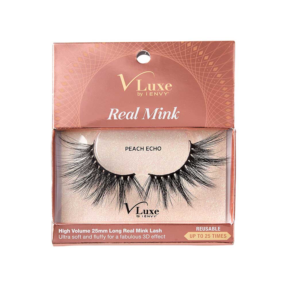Vluxe By Ienvy Real Mink Lashes -  Peach Echo (VLEC05)