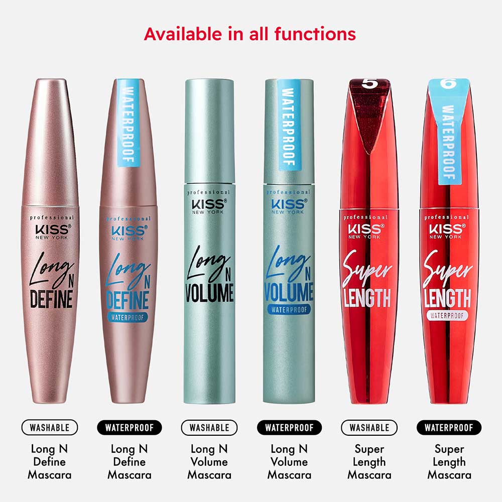 Kiss New York Professional Lengthen & Volume - Waterproof Mascara (KL04)