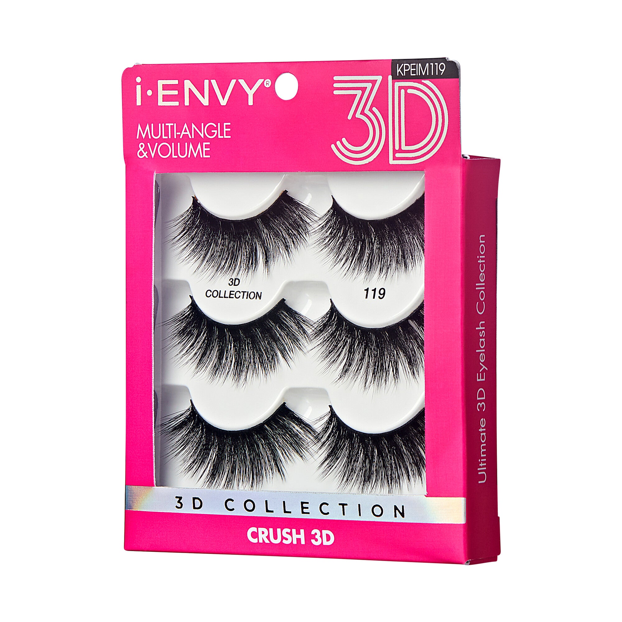 I.Envy By Kiss 3D Lashes Multi Pack Multiangle & Volume Collection-119 (KPEIM119)